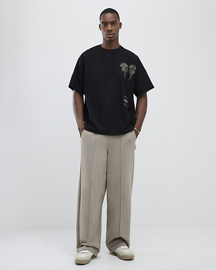 Black Oversized Fit Honshu Beasty T-Shirt