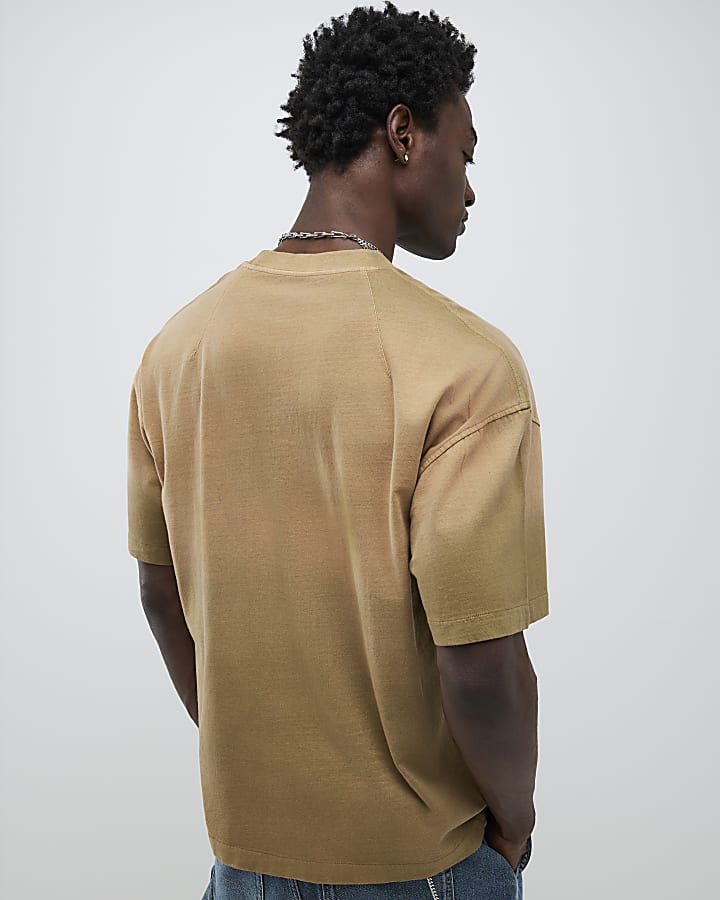 Yellow Oversized Fit Washed T-Shirt