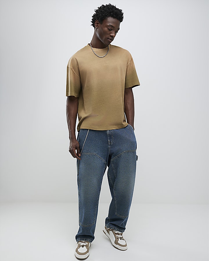 Yellow Oversized Fit Washed T-Shirt