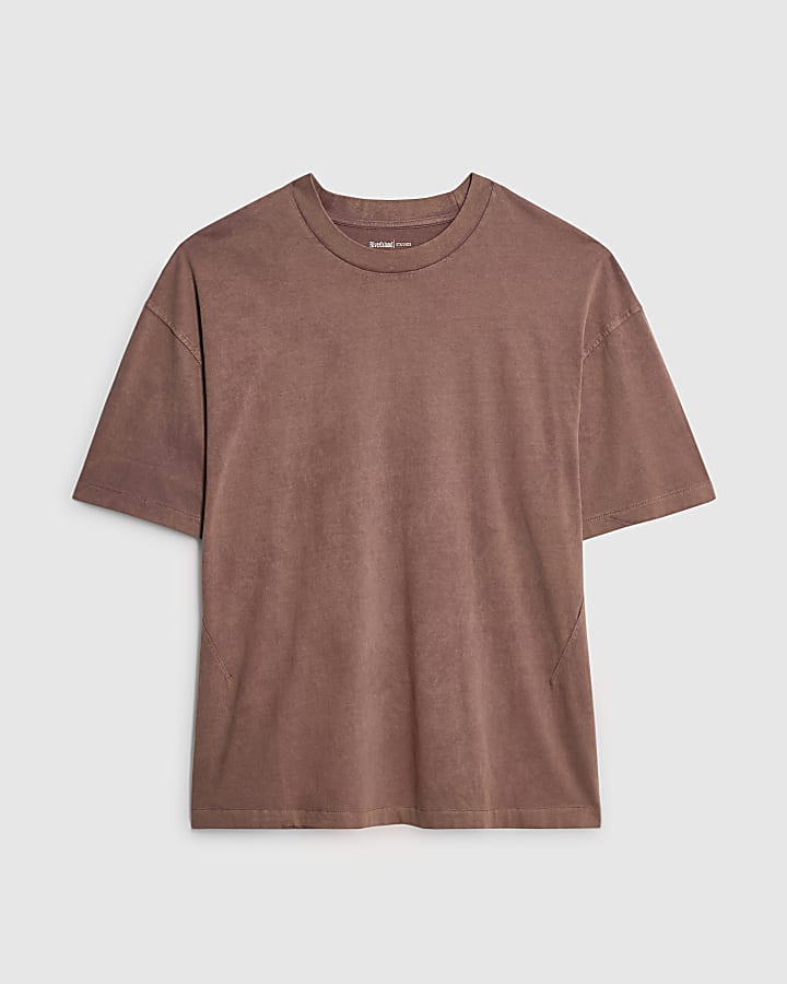 Red Oversized Fit Washed T-Shirt