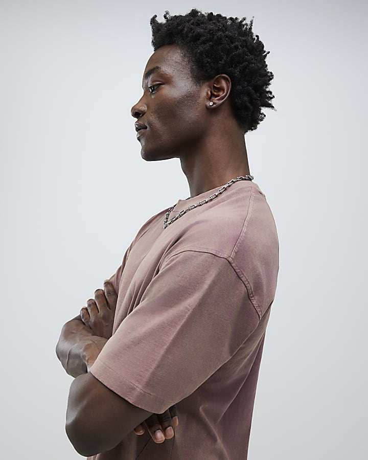 Red Oversized Fit Washed T-Shirt