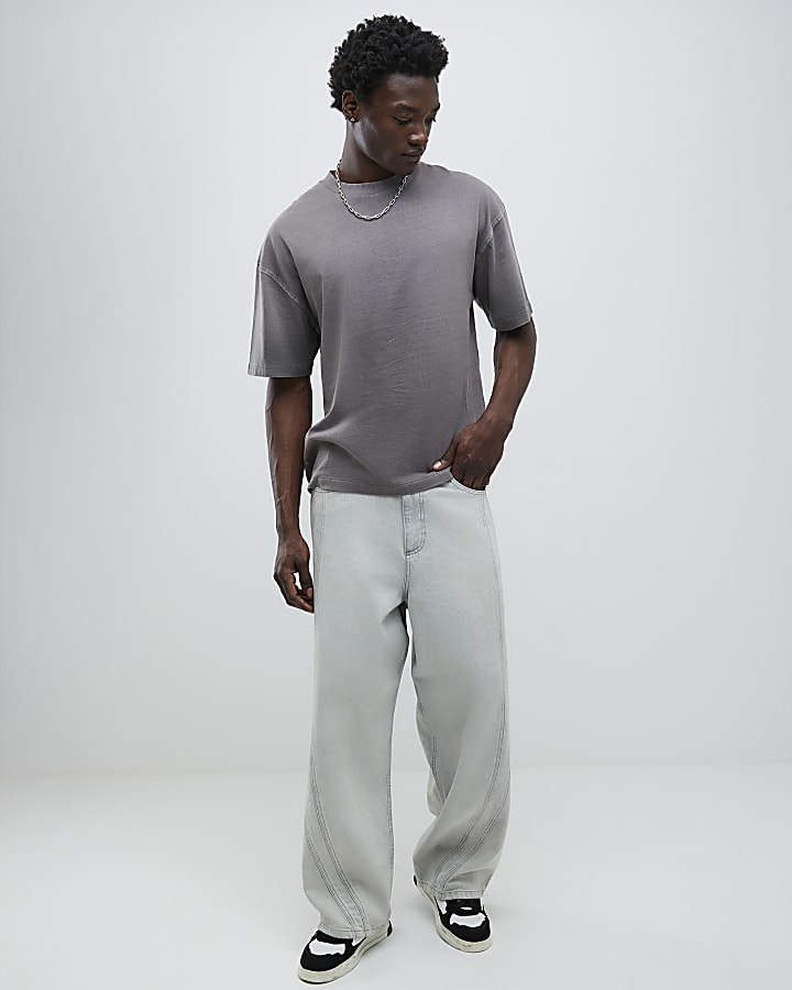 Black Oversized Short Sleeve Washed T-shirt