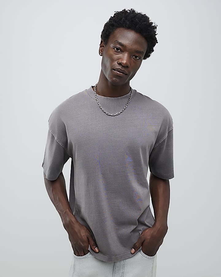 Black Oversized Short Sleeve Washed T-shirt