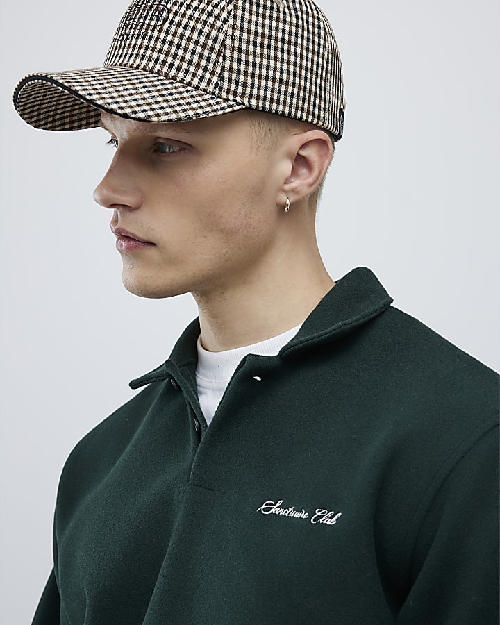 Green Oversized Fit Sanctuaire Polo Shirt