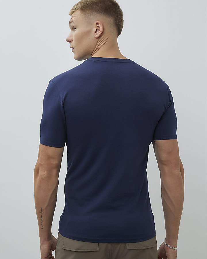 Navy Muscle Fit T-Shirt