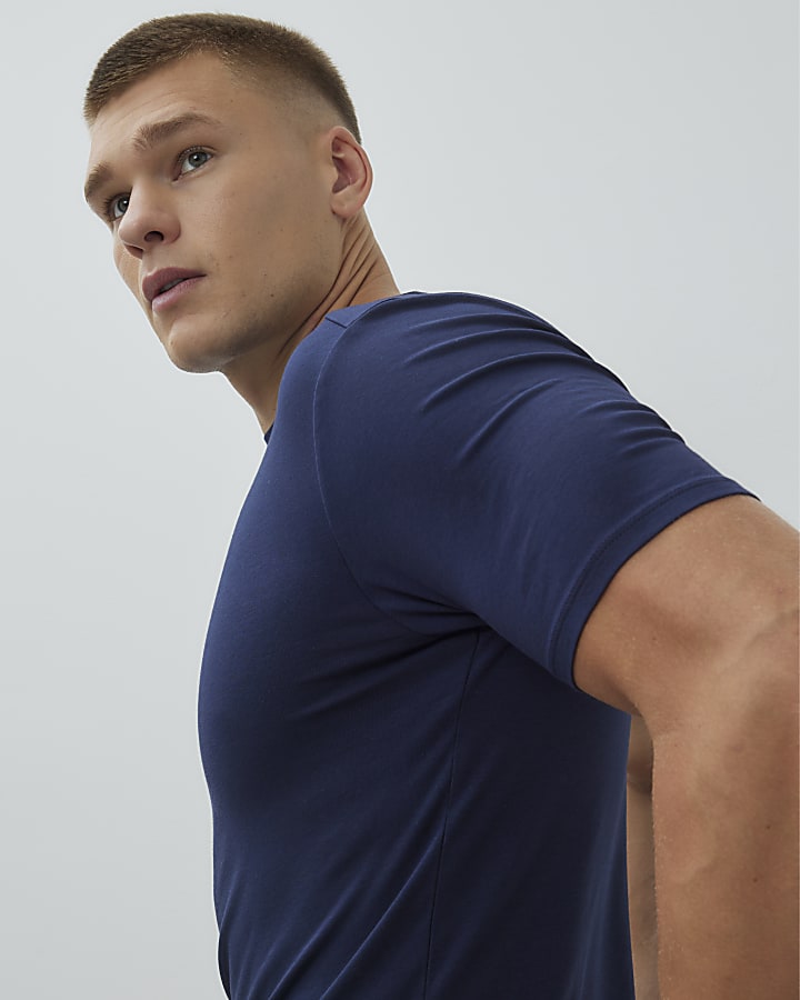 Navy Muscle Fit T-Shirt