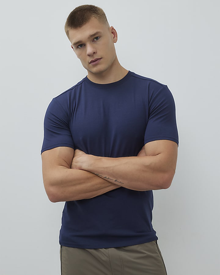 Navy Muscle Fit T-Shirt