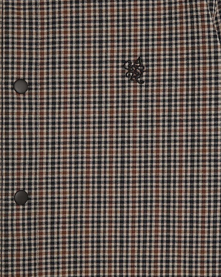Brown Regular Fit Check Shirt