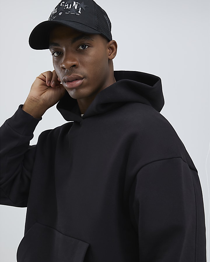 Black Oversized Fit Hoodie