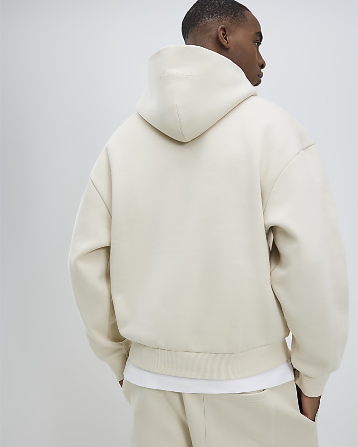Cream Oversized Fit Hoodie