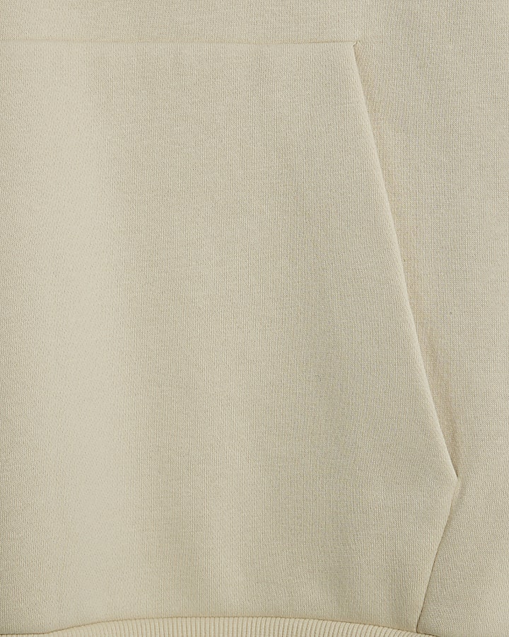 Cream Oversized Fit Hoodie