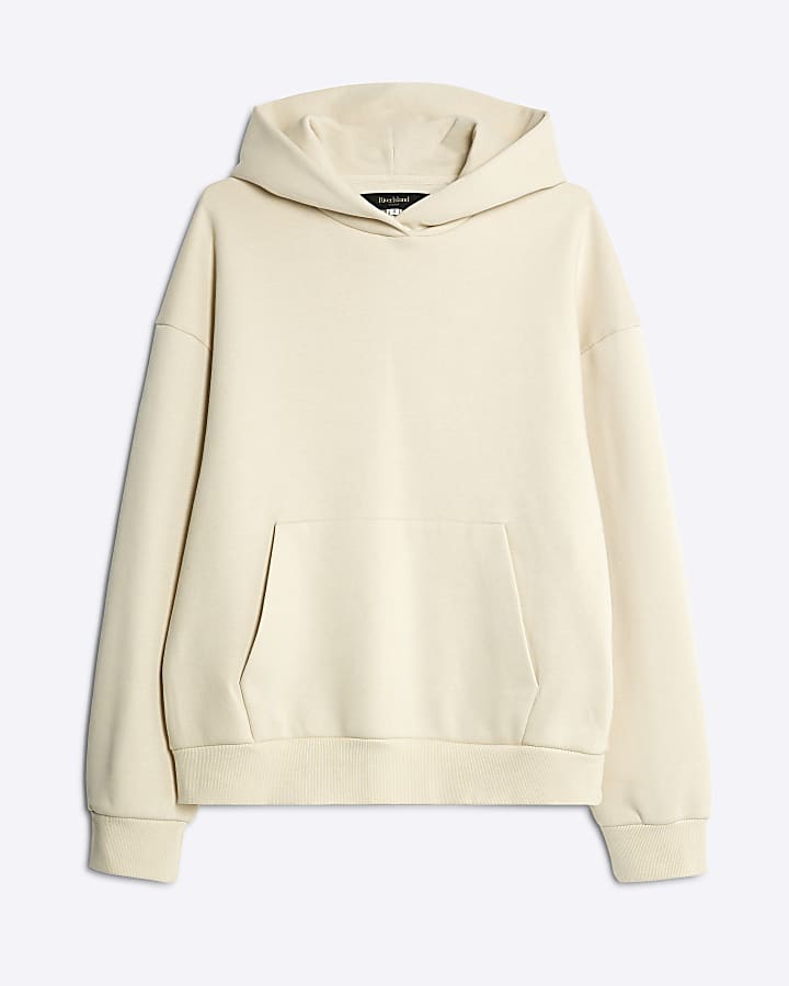 Cream Oversized Fit Hoodie