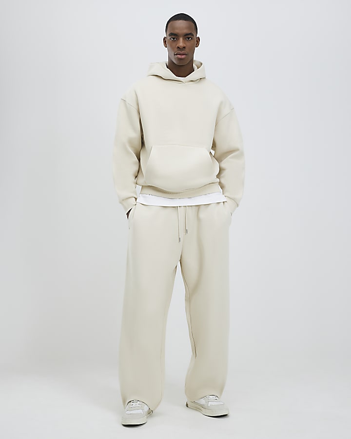 Cream Oversized Fit Hoodie