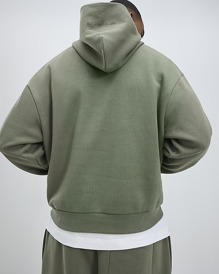 Khaki Oversized Fit Hoodie
