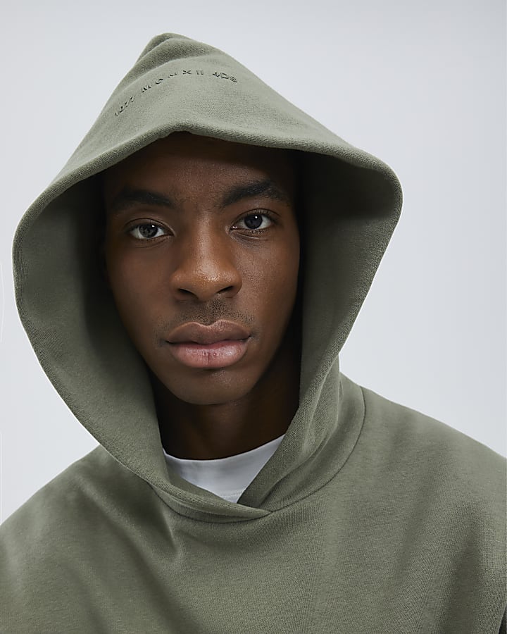 Khaki Oversized Fit Hoodie