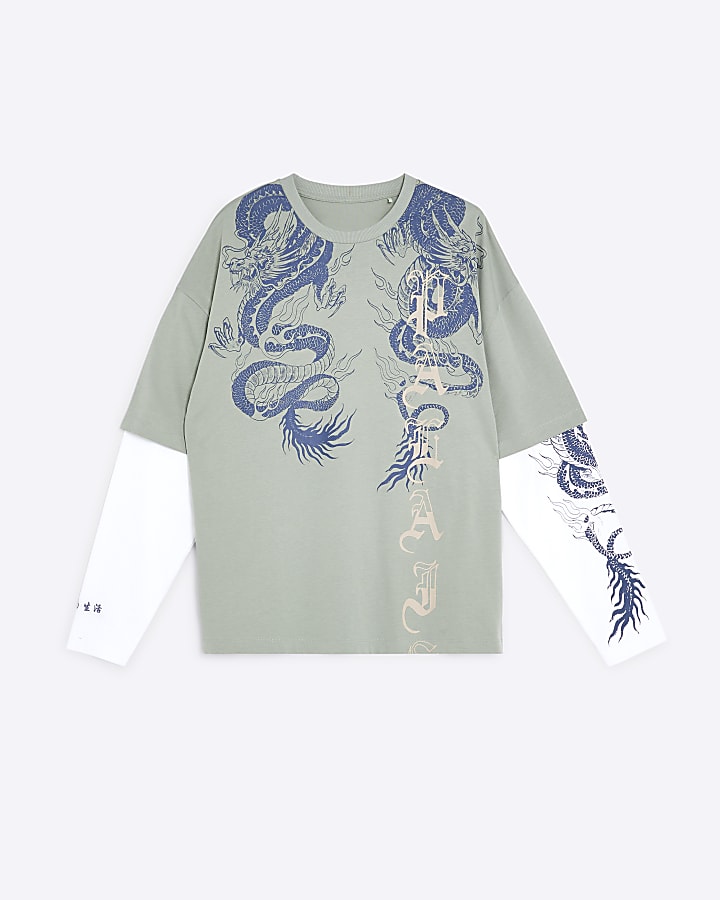 Green Palais Snake Double Layer T-Shirt