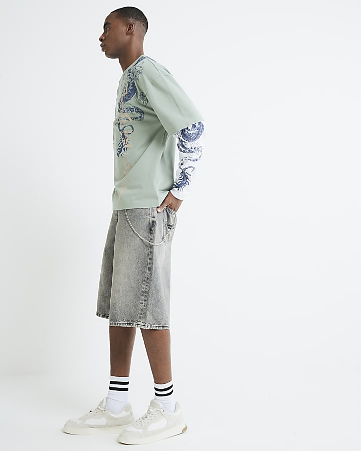 Green Palais Snake Double Layer T-Shirt