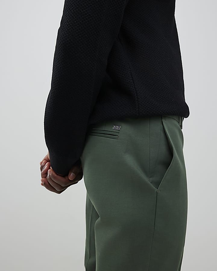 Khaki Slim Fit Chino Trousers