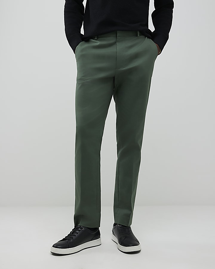 Khaki Slim Fit Chino Trousers