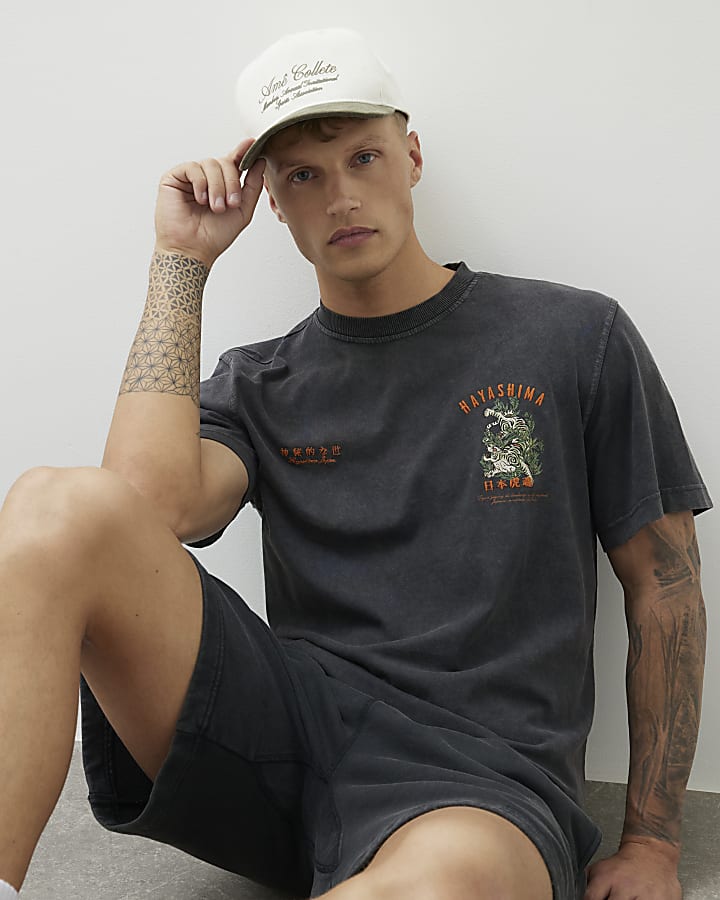 Black Regular Fit Hayashima T-Shirt