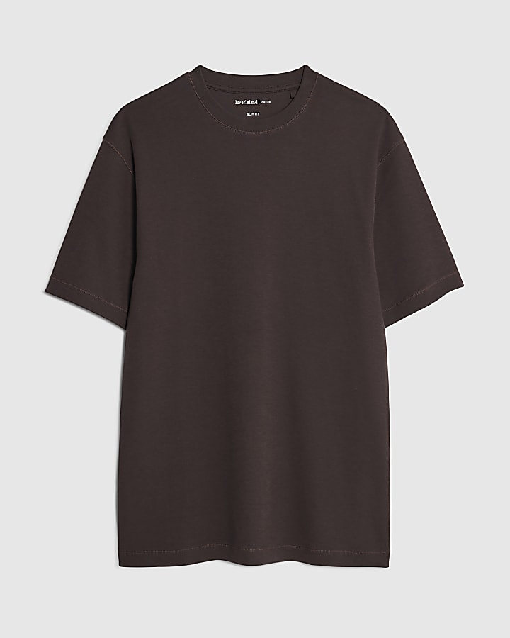 Brown Slim Fit T-Shirt