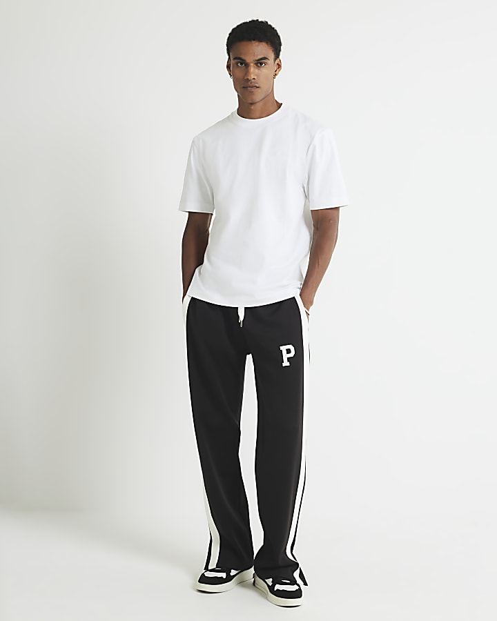 White Regular Fit Embroidered T-Shirt 