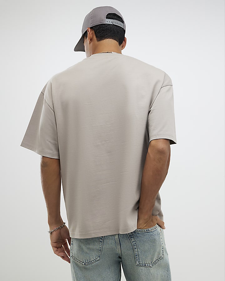 Beige Oversized Fit T-Shirt