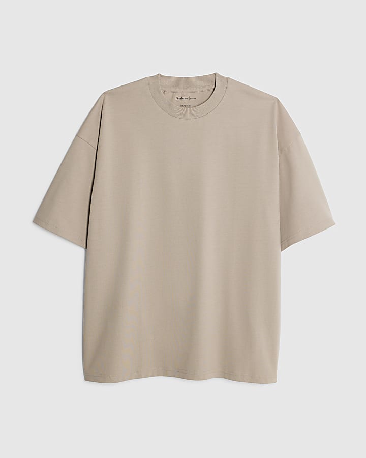 Beige Oversized Fit T-Shirt