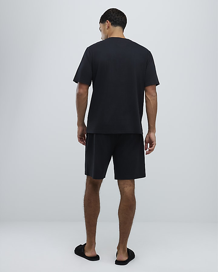 Black Japanese Waistband Pyjamas Set