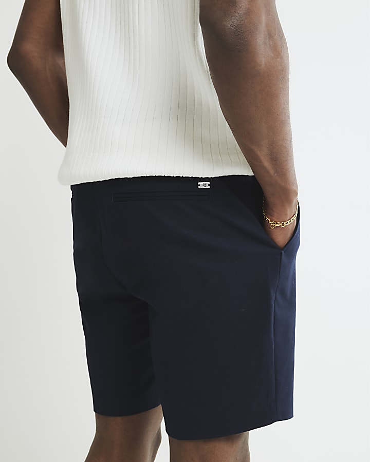 Navy Slim Fit Chino Shorts