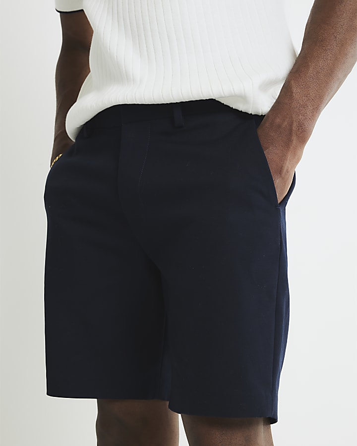 Navy Slim Fit Chino Shorts