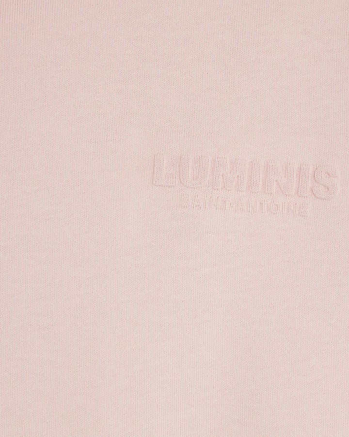 Pink Oversized Fit Luminis Embossed T-Shirt