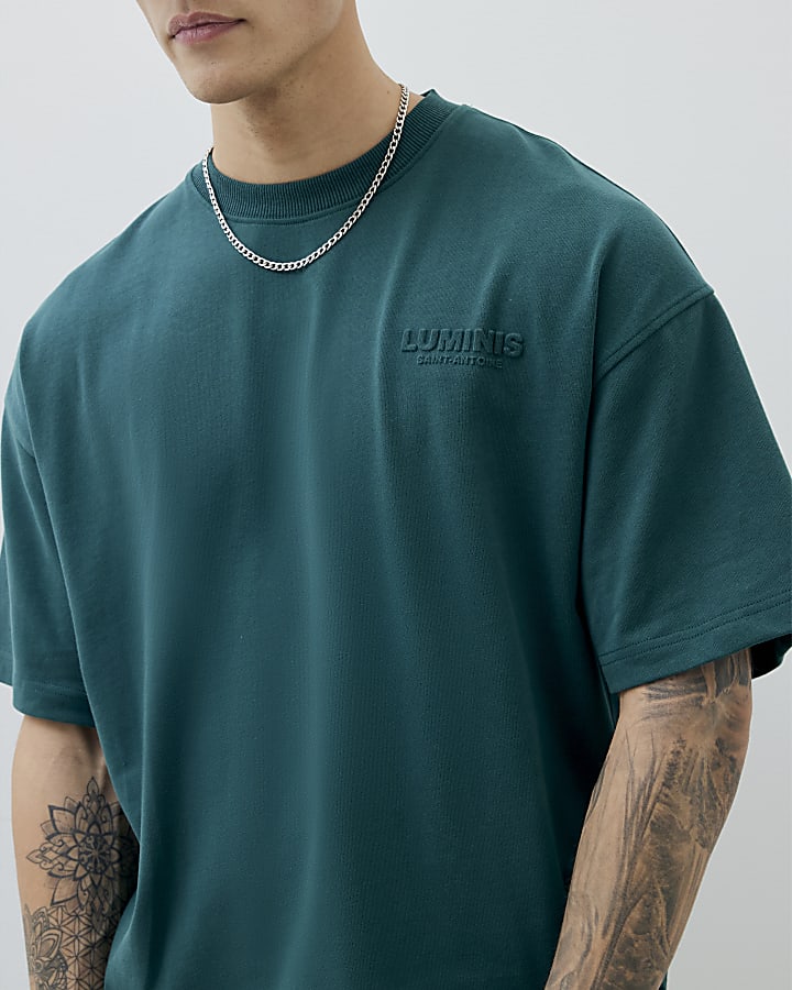 Green Oversized Luminis Embossed T-Shirt