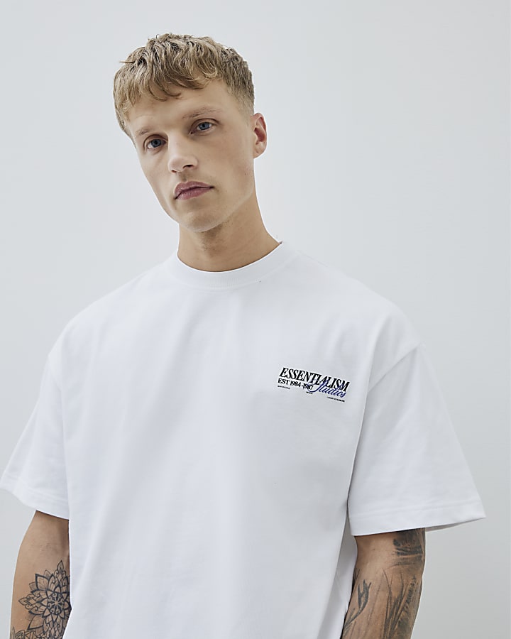 White Essentialism Double Layered T-Shirt