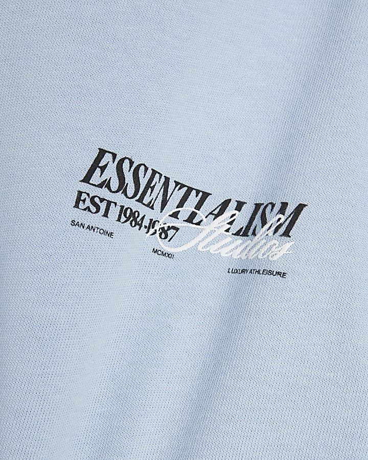 Blue Essentialism Double Layered T-Shirt