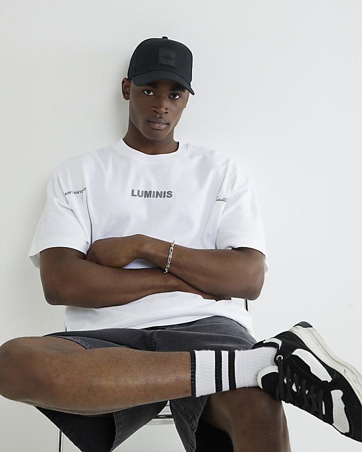 White Oversized Short Sleeve Luminis T-Shirt