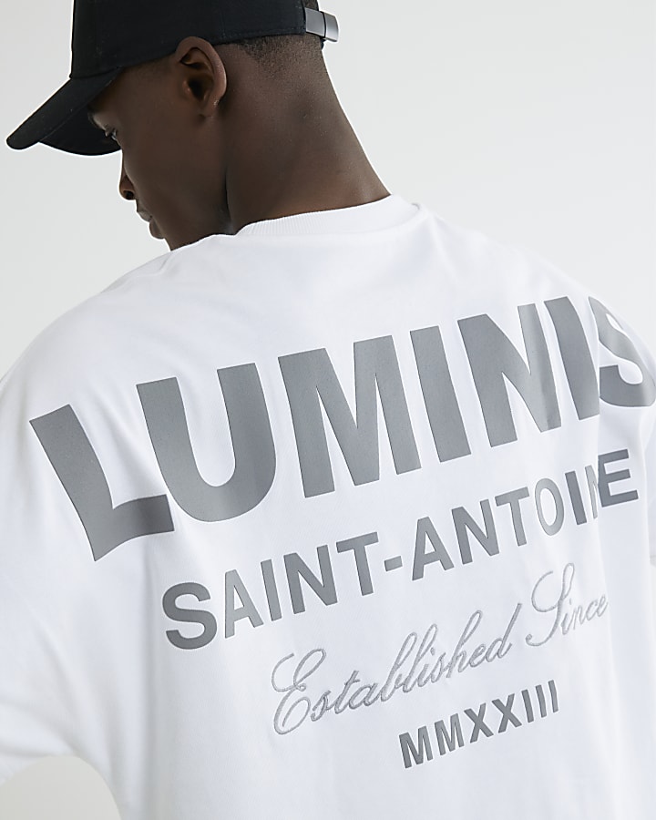 White Oversized Short Sleeve Luminis T-Shirt