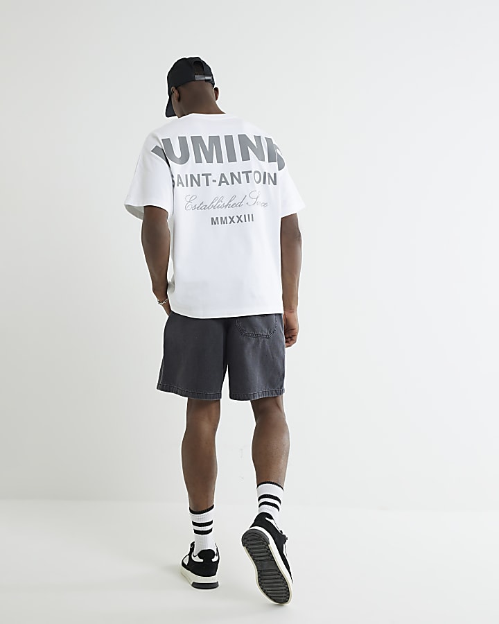 White Oversized Short Sleeve Luminis T-Shirt