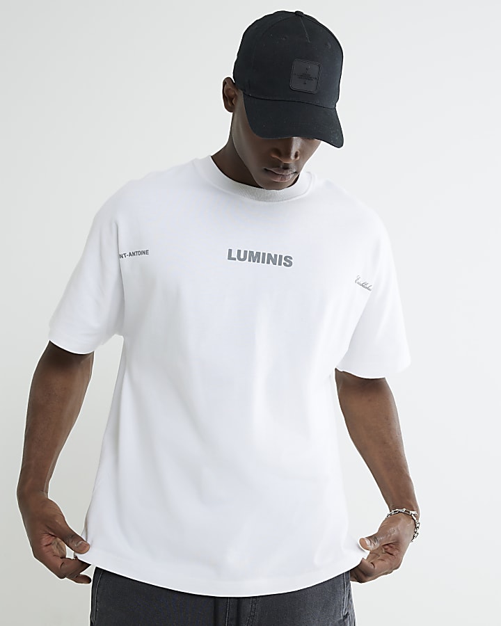 White Oversized Short Sleeve Luminis T-Shirt