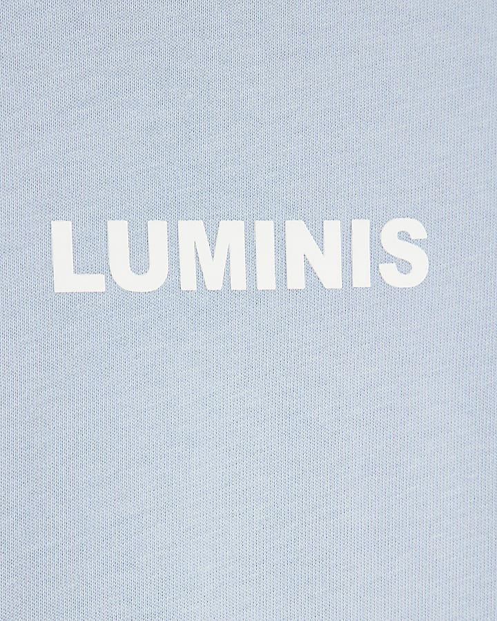 Blue Luminis Wide Text T-Shirt
