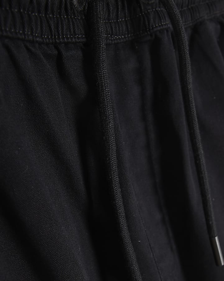 Black Regular Fit Pull On Joggers