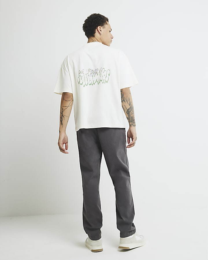 Grey Regular Fit Pull On Joggers
