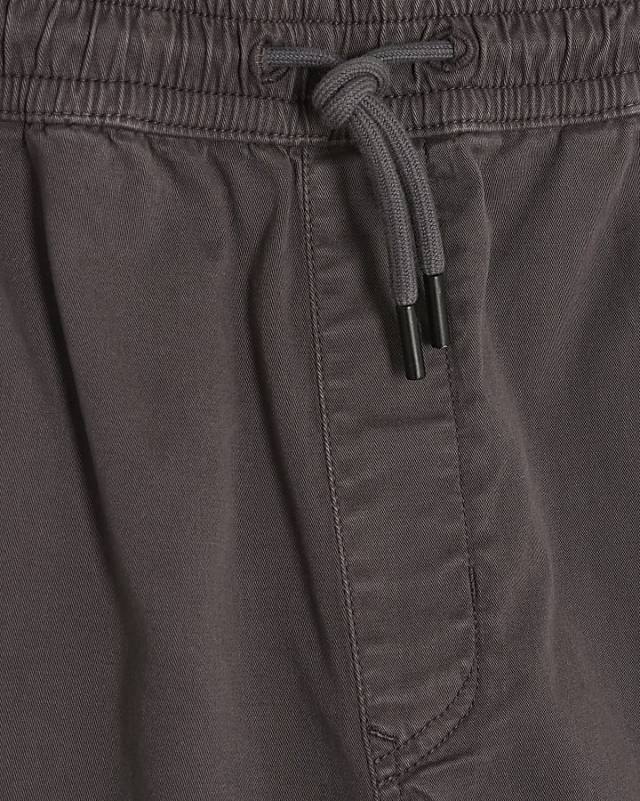 Grey Regular Fit Pull On Joggers