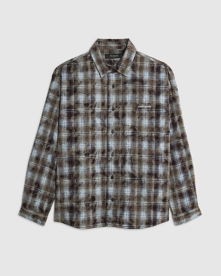 Blue Regular Fit Saint Palais Check Shirt