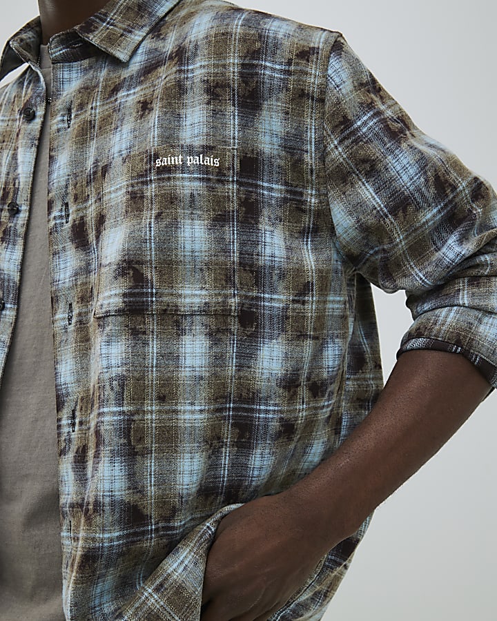 Blue Regular Fit Saint Palais Check Shirt