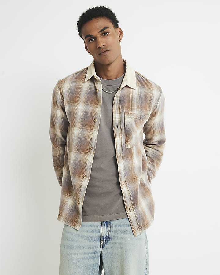 Stone Regular Fit Check Ame Saint Shirt