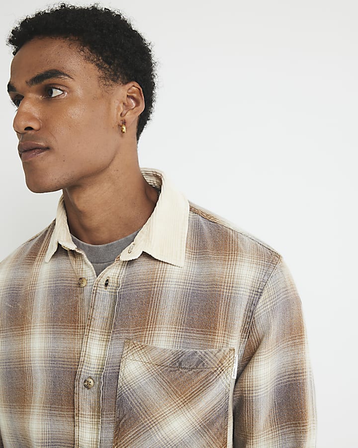 Stone Regular Fit Check Ame Saint Shirt