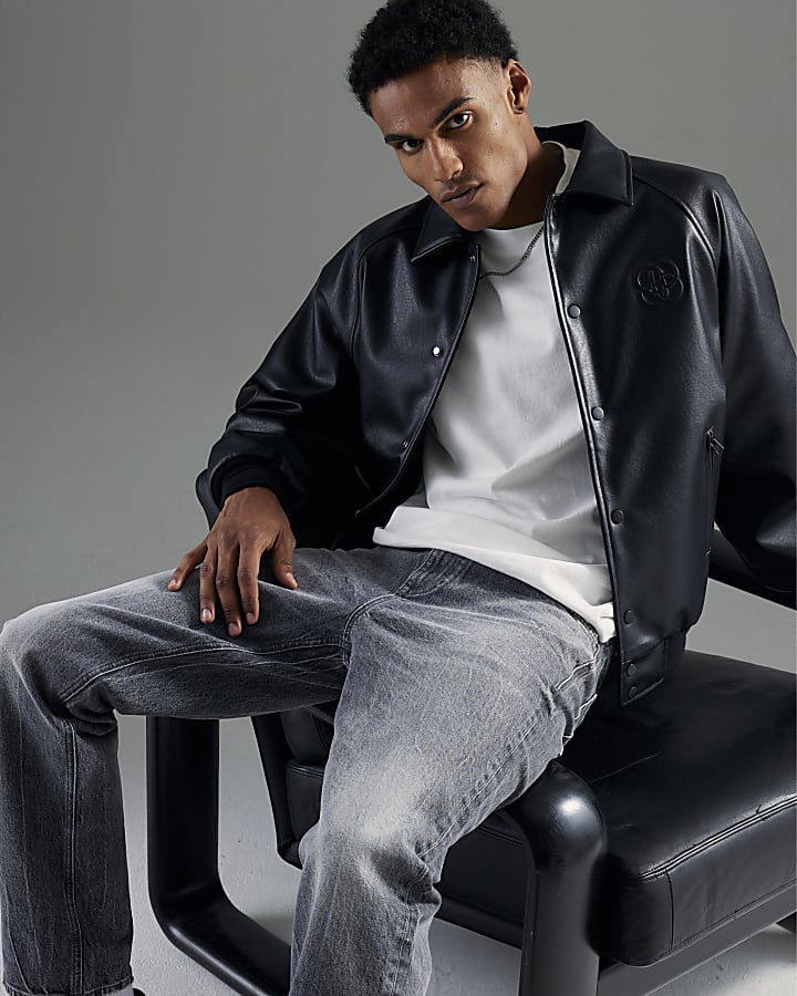 Grey Straight Leg Jeans