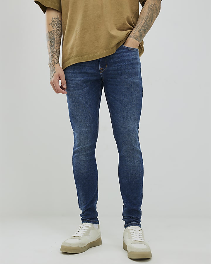 Blue Spray On Jeans