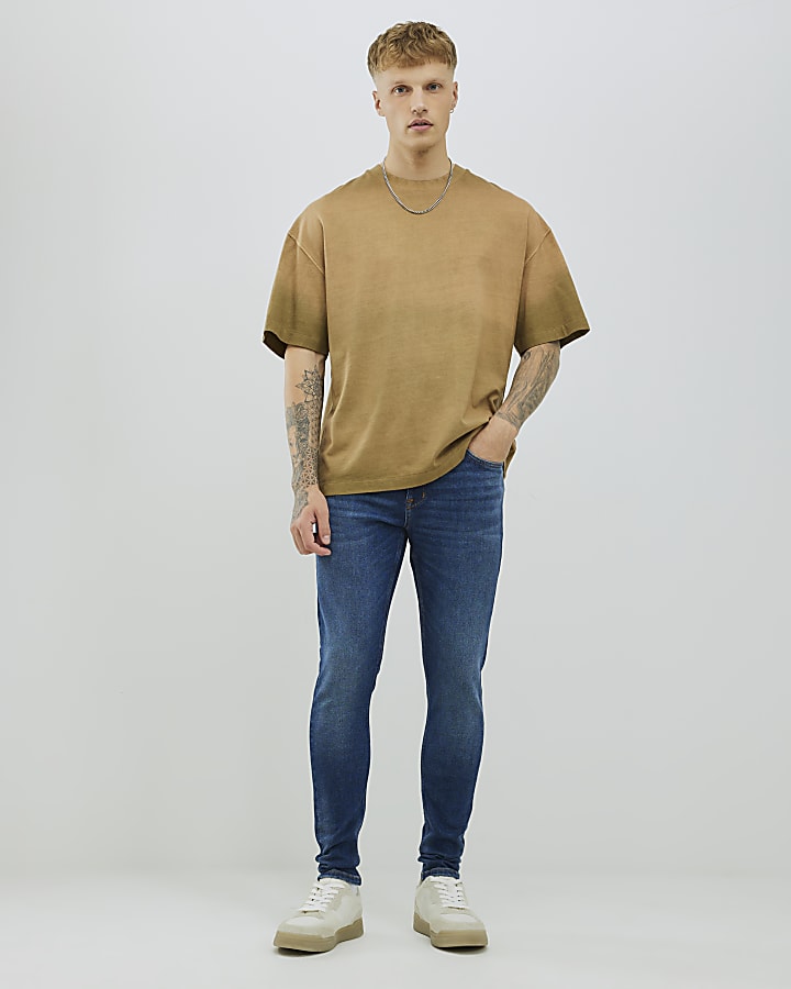 Blue Spray On Jeans